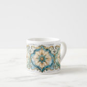 Cerulean Bloom Tapestry Espresso-Tasse Espressotasse (Vorderseite Rechts)