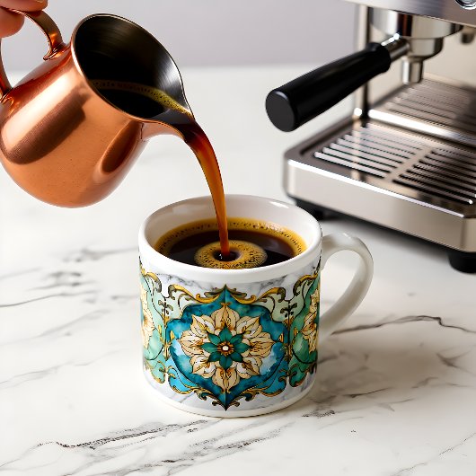 Cerulean Bloom Tapestry Espresso-Tasse Espressotasse