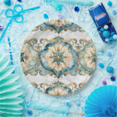 Cerulean Bloom Tapestry Party Papierplatten Pappteller (Party)