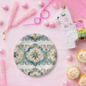 Cerulean Bloom Tapestry Party Papierplatten Pappteller (Party)