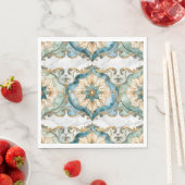 Cerulean Bloom Tapestry Party Serviette (Beispiel)