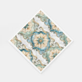 Cerulean Bloom Tapestry Party Serviette (Ecke)