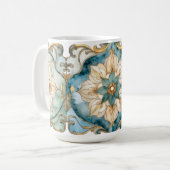 Cerulean-Bloom-Teppich-Mug Kaffeetasse (Vorderseite Links)