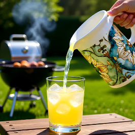 Cerulean-Bloom-Teppich Porzellan-Krug Getränke Pitcher