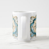 Cerulean Bloom Teppich Riesen-Kaffeetasse Jumbo-Tasse (Rückseite)