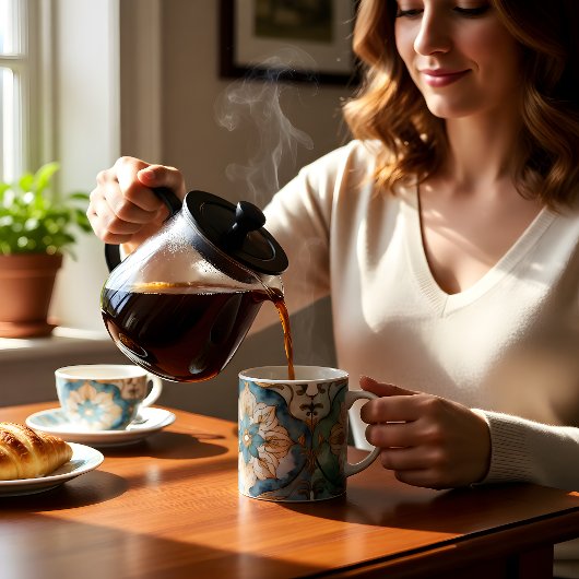 Cerulean-Blooming-Teppich-Kaffeetasse Kaffeetasse