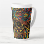 Cerulean Blue "Aztec Dream" Tall Latte Tasse (Rechte Ecke)