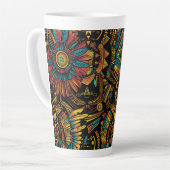 Cerulean Blue "Aztec Dream" Tall Latte Tasse (Linke Ecke)