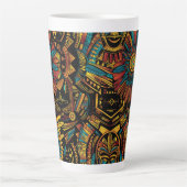 Cerulean Blue "Aztec Dream" Tall Latte Tasse (Vorderseite)