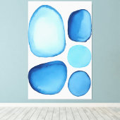 Cerulean Blue Essence Abstrakt Leinwanddruck (Insitu (Holzboden))