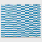 Cerulean Blue Moods Diamond Chevrons Geschenkpapier (Flach)
