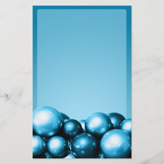 Cerulean Blue Ornaments Holiday Event Stationierun Briefpapier (Vorderseite)