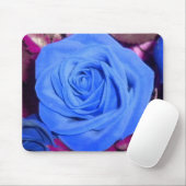 Cerulean Blue Rose Mousepad (Mit Mouse)