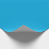 Cerulean Blue Schlicht Solid Color Wrapping Paper Geschenkpapier (Ecke)
