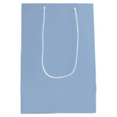 Cerulean blue Solid Color Mittlere Geschenktüte (Rückseite)