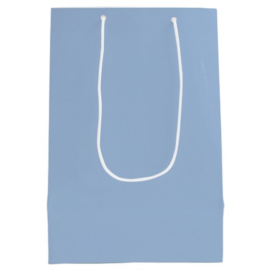 Cerulean blue Solid Color Mittlere Geschenktüte (Rückseite)