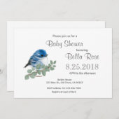 Cerulean Blue Warbler Bird Baby Duschkarten Einladung (Vorne/Hinten)