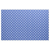 Cerulean Blue, White Lilie Muster Stoff (Yard (91,4 cm))