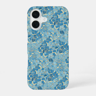 Cerulean-Blumenmuster im Vintage-Stil Cover iPhone 16 Hülle