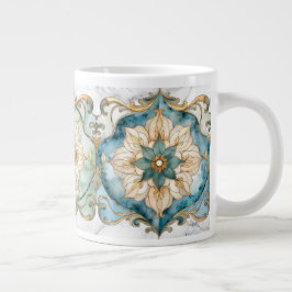 Cerulean-Blüten-Teppich-Riesentasse Jumbo-Tasse