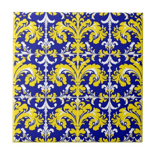 Cerulean Elegance Fliese (Vorderseite)