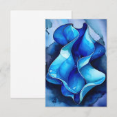Cerulean Flow Abstrakt Dankeskarte (Vorne/Hinten)