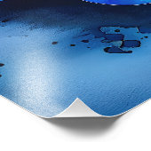 Cerulean Flow Abstrakt Fotodruck (Ecke)