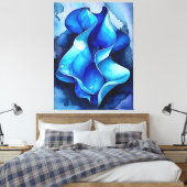 Cerulean Flow Abstrakt Leinwanddruck (Insitu (Schlafzimmer))