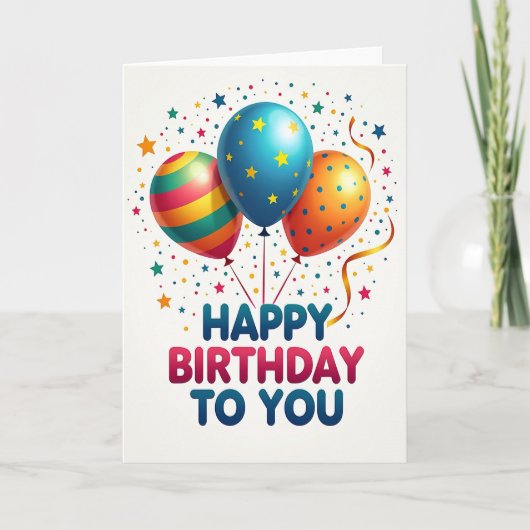 Cerulean Geburtstag Sterne Karte (Vorderseite)