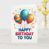 Cerulean Geburtstag Sterne Karte (Gelbe Blume)