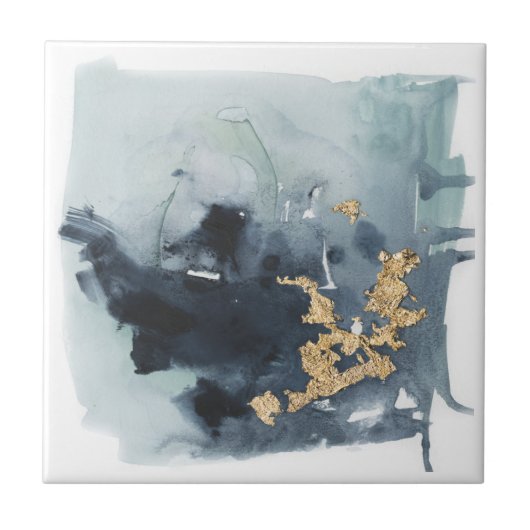 Cerulean & Gold Fliese (Vorderseite)