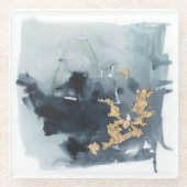 Cerulean & Gold Glasuntersetzer (Vorderseite)