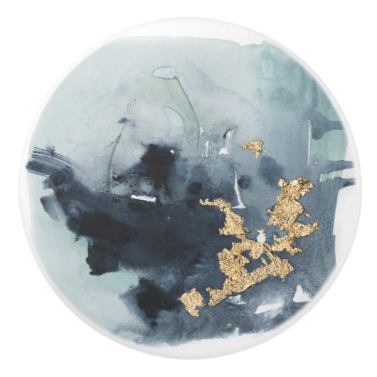 Cerulean & Gold Keramikknauf (Vorderseite)