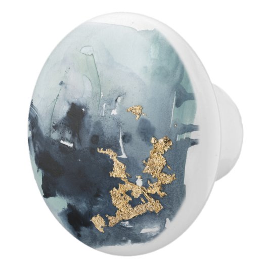 Cerulean & Gold Keramikknauf (Rechts)