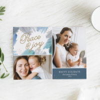 Cerulean Holiday Foto Card