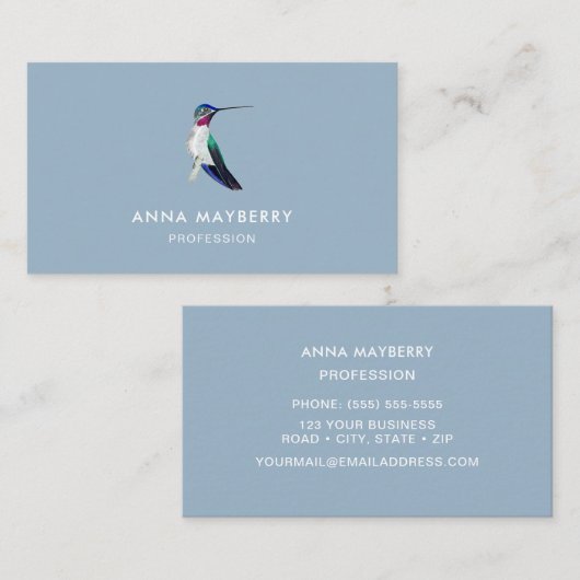 Cerulean Hummingbird Visitenkarte (Vorne/Hinten)