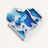 Cerulean Pulse Heart-Bound Personalized Journal Notizblock (Vorderseite)