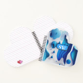 Cerulean Pulse Heart-Bound Personalized Journal Notizblock (Innenseite)