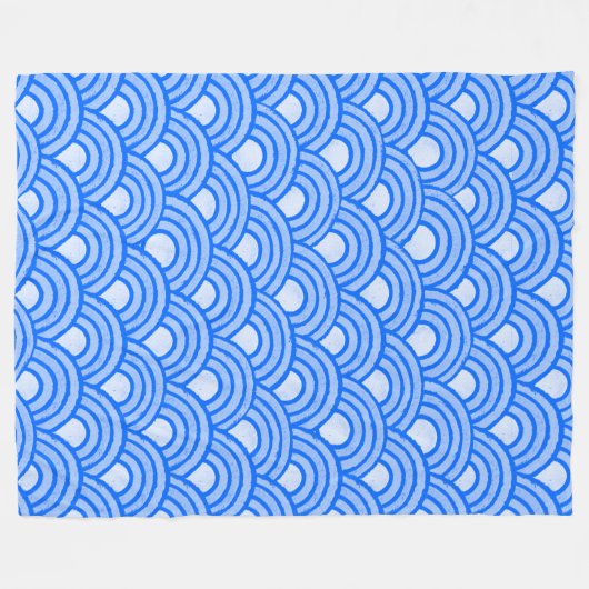 Cerulean Scales Fleece Blanket (Vorderseite (Horizontal))