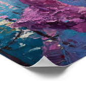 Cerulean Serenade: Twilight Promenade in Pink Poster (Ecke)