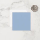 Cerulean Solid Color Mitteilungskarte (Vorderseite/Rückseite Beispiel)