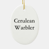 Cerulean Trällerer, John Audubon Keramik Ornament (Hinten)