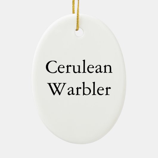 Cerulean Trällerer, John Audubon Keramik Ornament (Hinten)