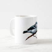 Cerulean Trällerer: Vogel: Öl-Pastellkunst auf Kaffeetasse (Vorderseite Links)