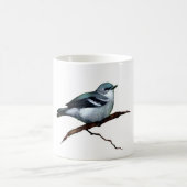 Cerulean Trällerer: Vogel: Öl-Pastellkunst auf Kaffeetasse (Mittel)