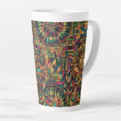 Cerulean "Vibrant Historisches Emblem" Latte Tasse (Rechte Ecke)