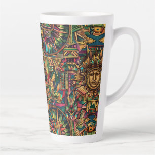 Cerulean "Vibrant Historisches Emblem" Latte Tasse