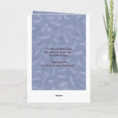 cerulean warbler Danke Karte (Rückseite)