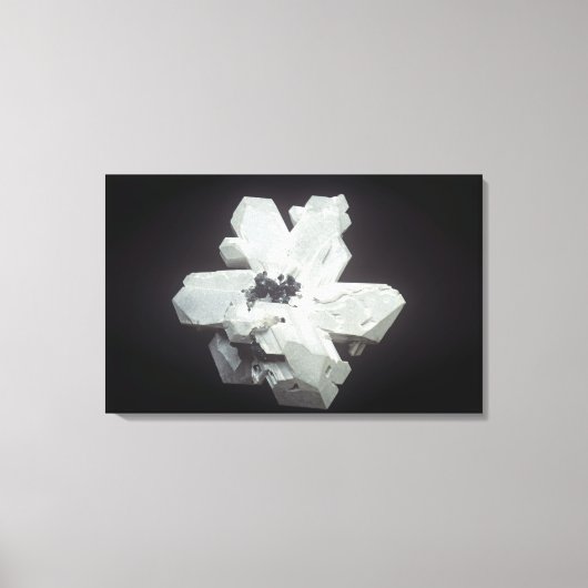 Cerussite-Kristalle (PbC03, Bleicarbonat), Namibi Leinwanddruck (Vorderseite)