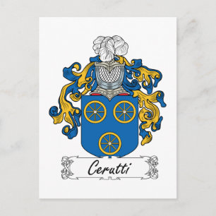 Cerutti Familienwappen Postkarte
